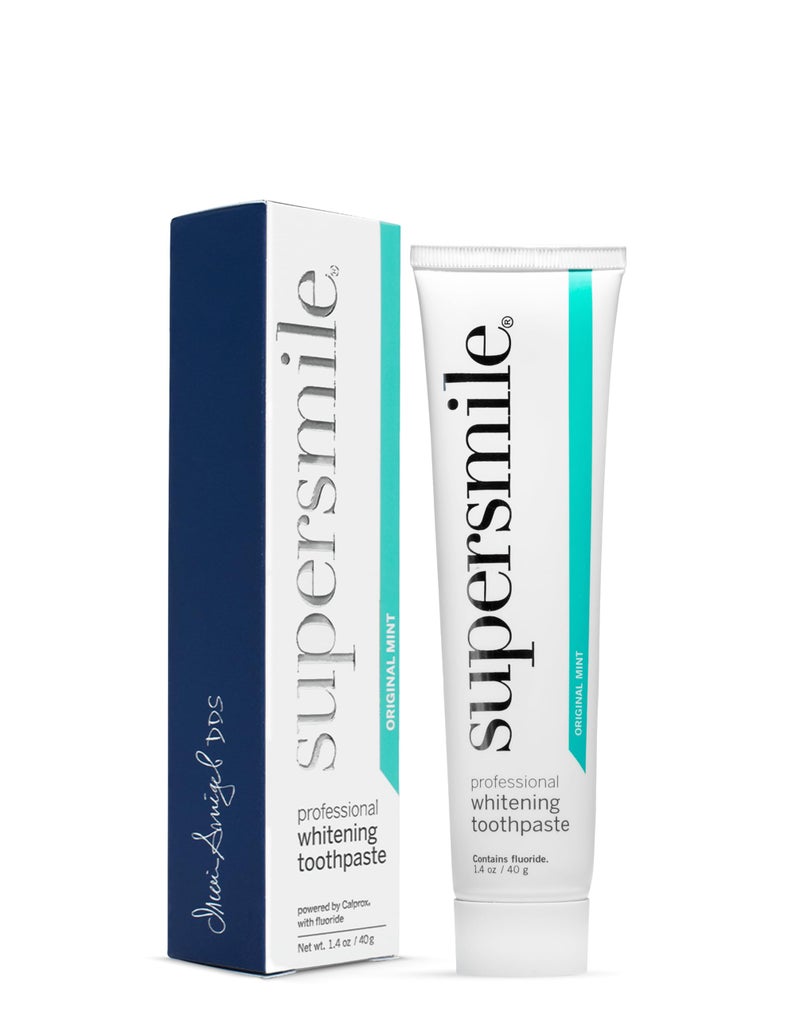 Supersmile Professional Whitening Toothpaste w/ Fluoride - Removes Stains & Whitens Teeth 6 Shades - Enamel Strengthening - No Sensitivity - Travel Size (Original Mint, 1.4 Oz) - Image 1